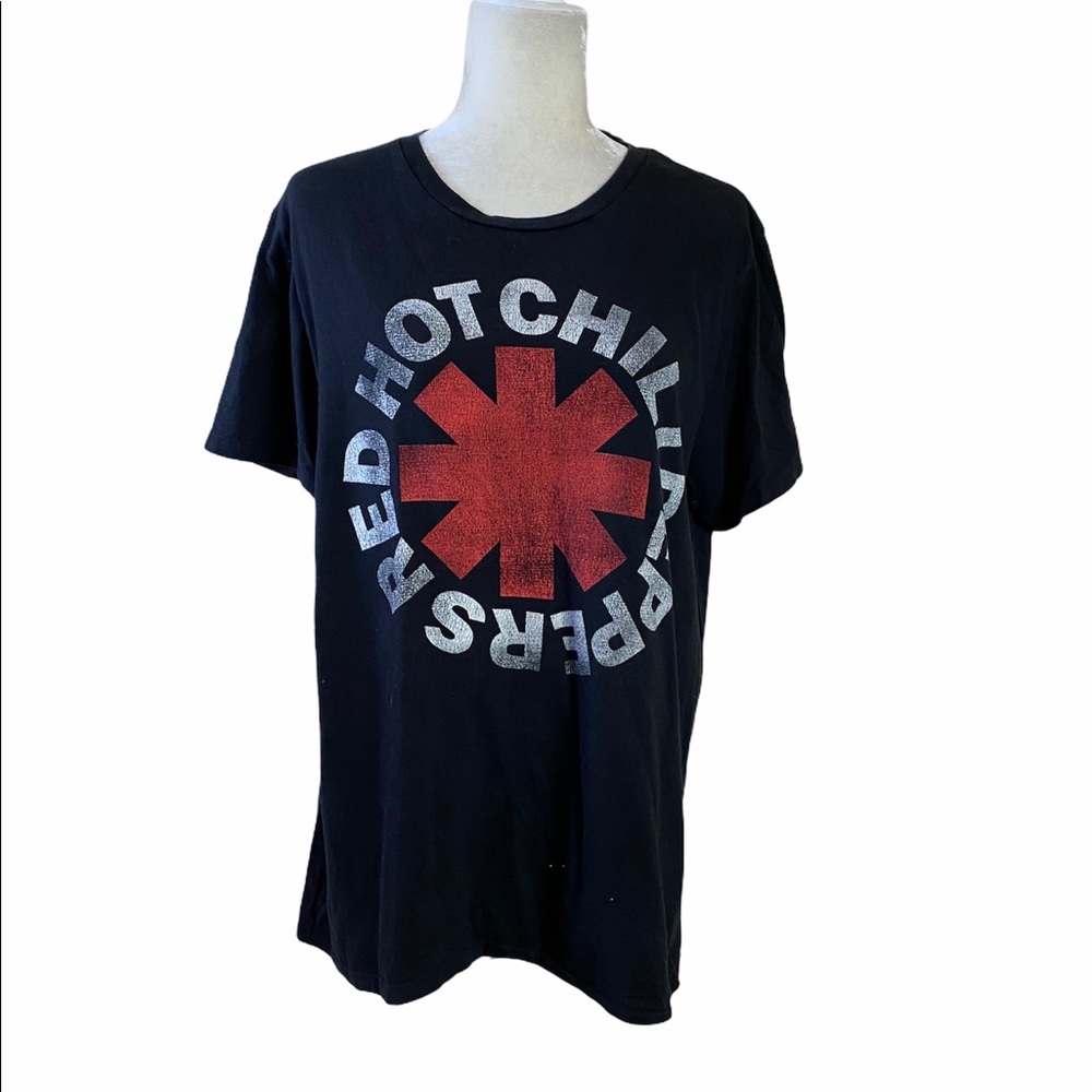 Red Hot Chili Peppers Black Cotton Graphic T-Shirt
